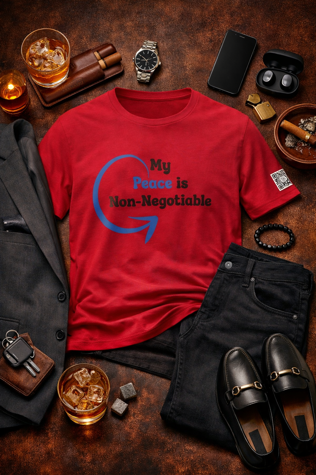 My Peace Red Unisex Graphic Tee - Affirmation Apparel by Sawubona Life