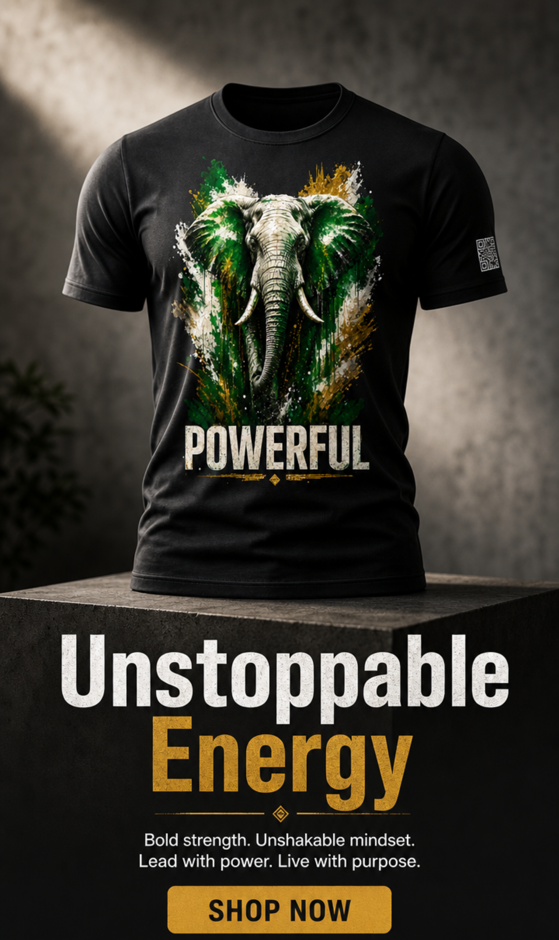 Powerful Elephant 2.0 Unisex Graphic Tee - Affirmation Apparel by Sawubona Life