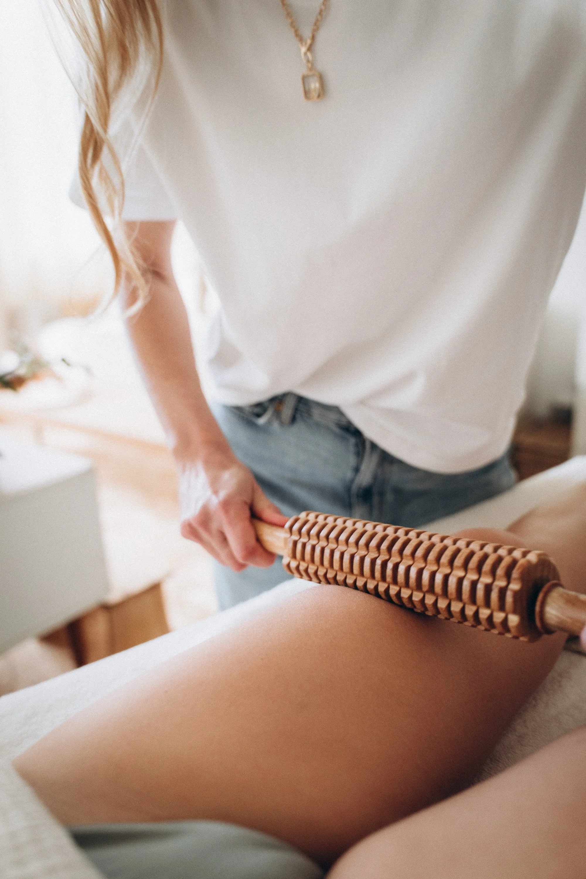 Outils en bois de maderothérapie professionnelle — Accessoires de massage sculptant ASM Holistic.