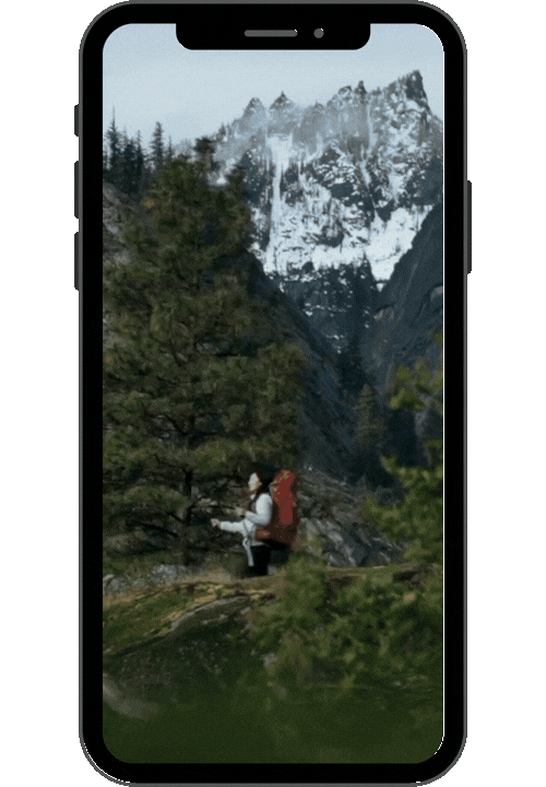 GIF of backpackers exploring the North Cascades during an Oboz footwear assignment, produced by Fieldborn Creative.