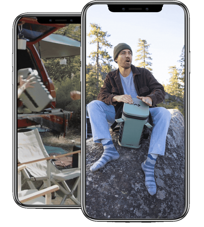 Dometic electric cooler in Northern California during outdoor lifestyle and commercial video production by Fieldborn Creative.