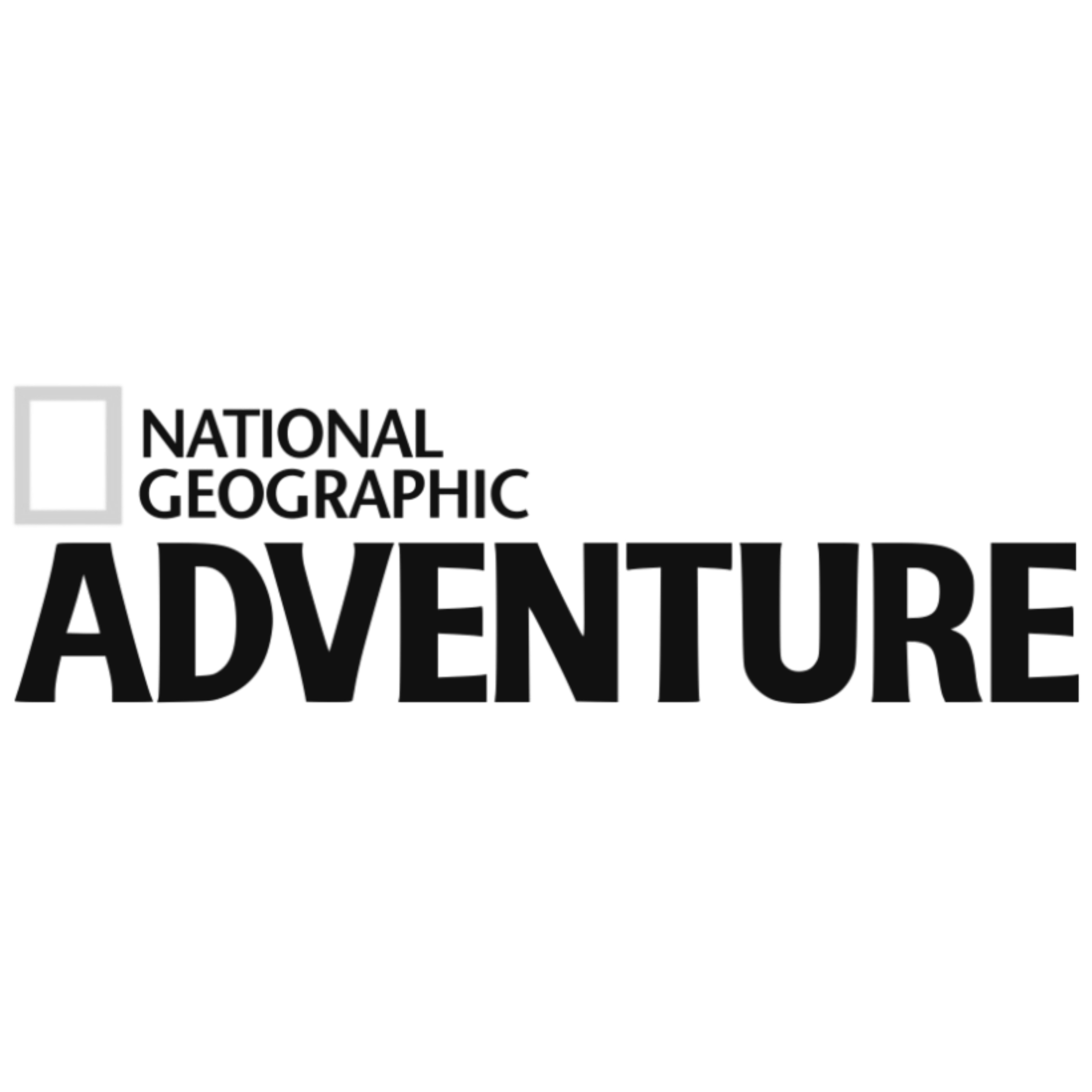 The National Geographic logo with bold black text on a gray and white background.