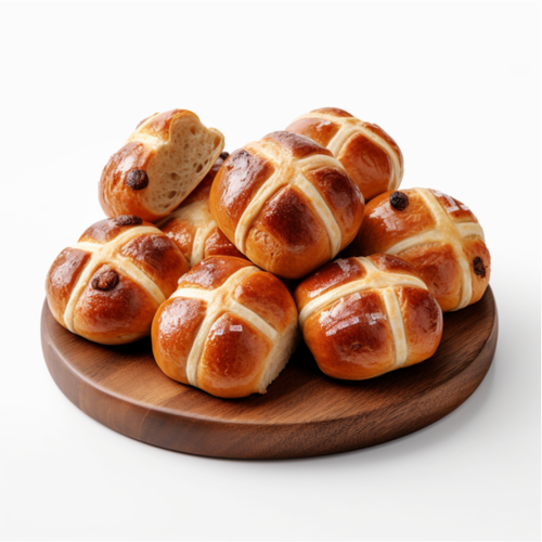 Saffron Rosewater Hot Cross Buns Recipe