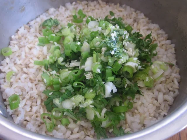 Garlic Rice with Green Onions &amp; Cilantro