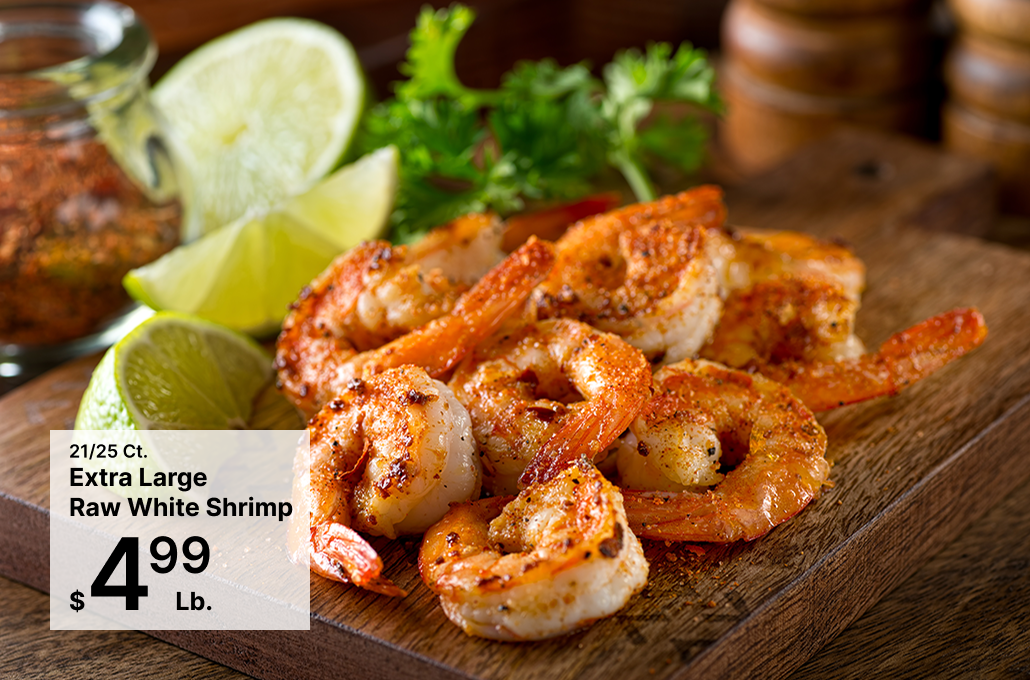 Extra Large Raw White Shrimp