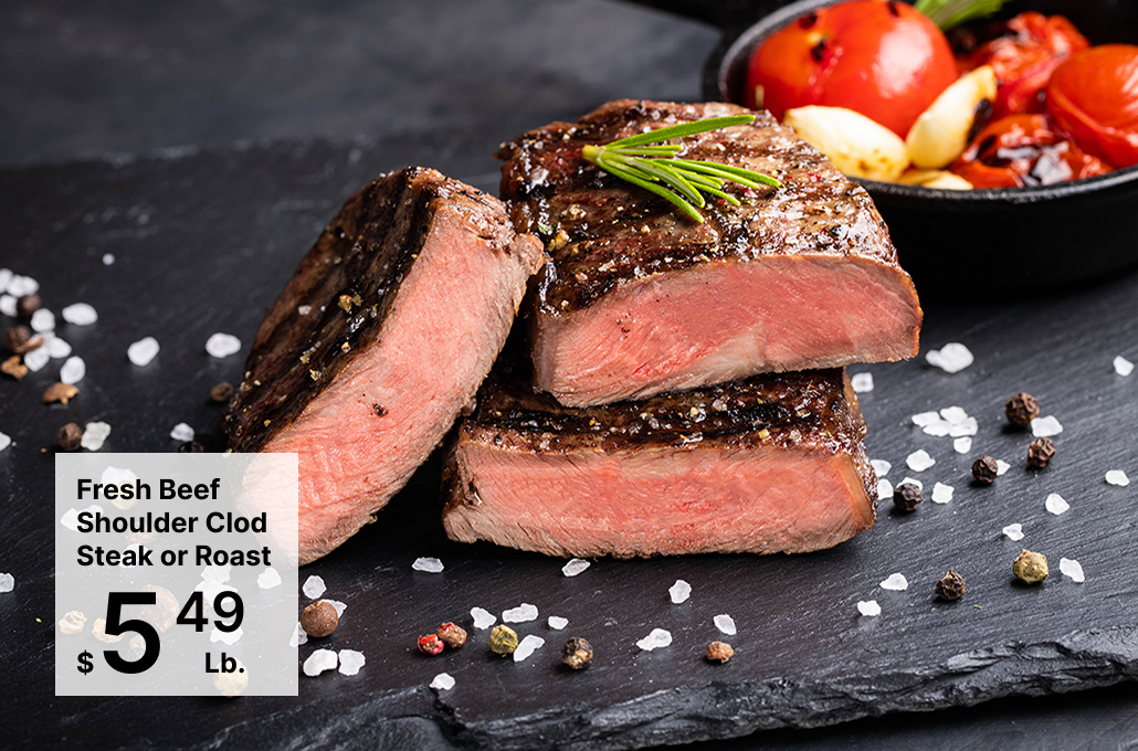 Fresh Beef Shoulder Clod Steak or Roast