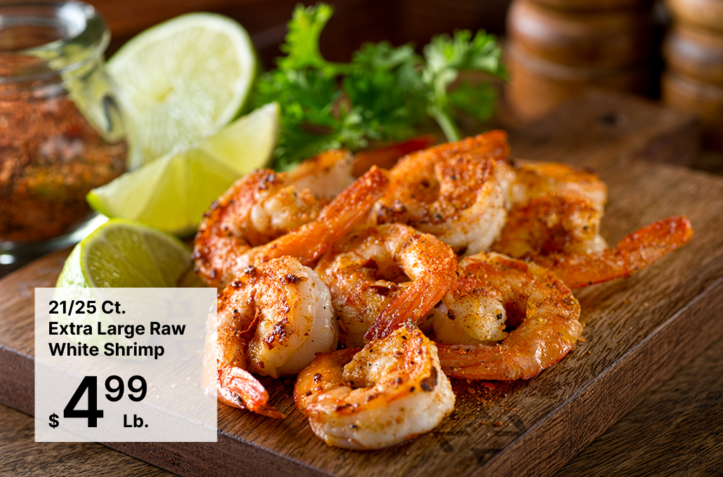 Extra Large Raw White Shrimp