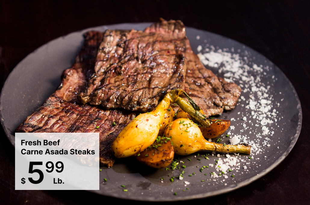 Fresh Beef Lb. Carne Asada Steaks