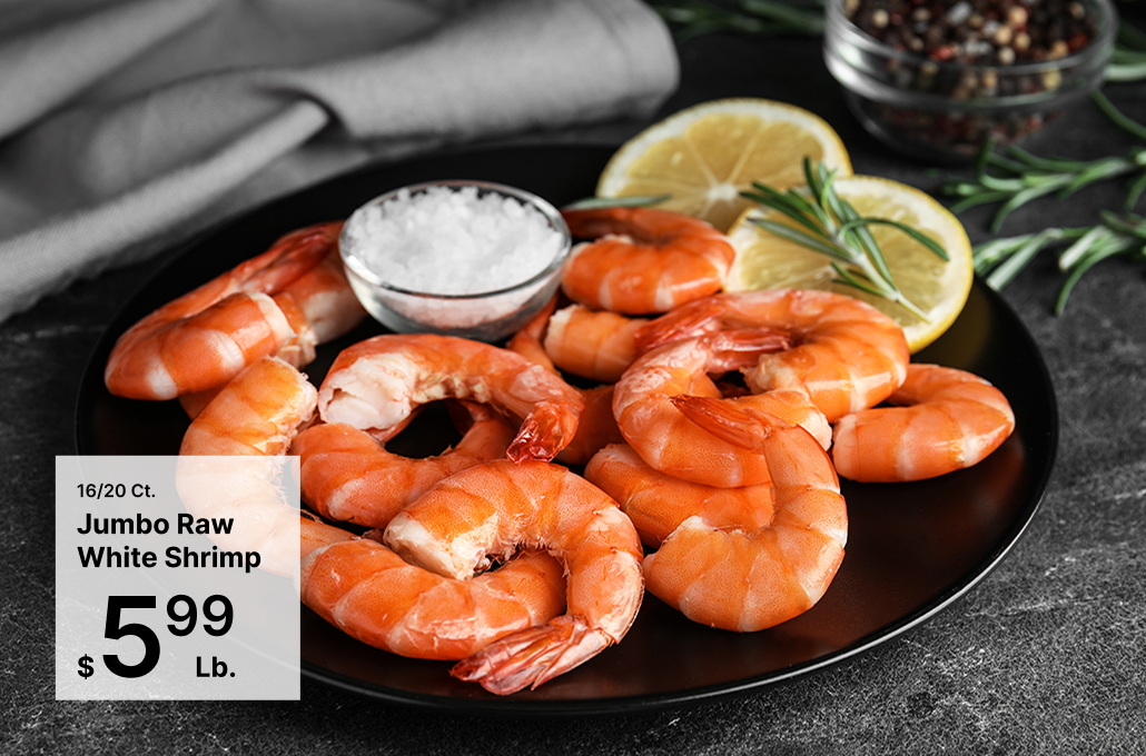 Jumbo Raw White Shrimp