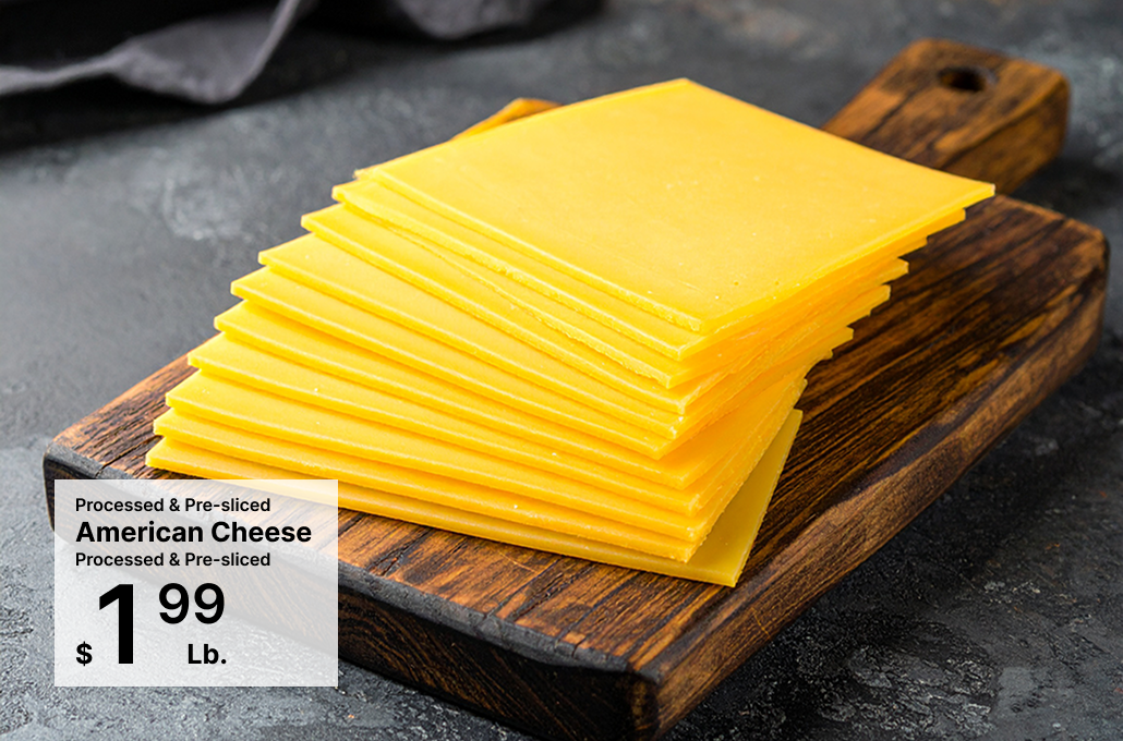 Processed &amp; Pre-sliced American Cheese Yellow or White