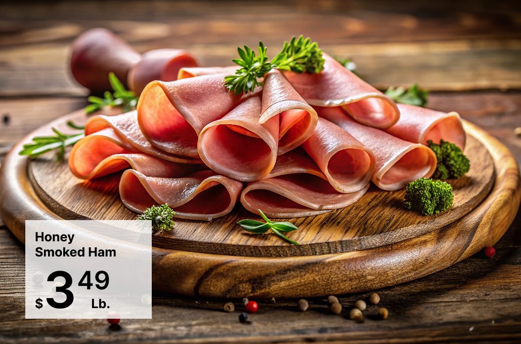 Honey Smoked Ham349$Lb.