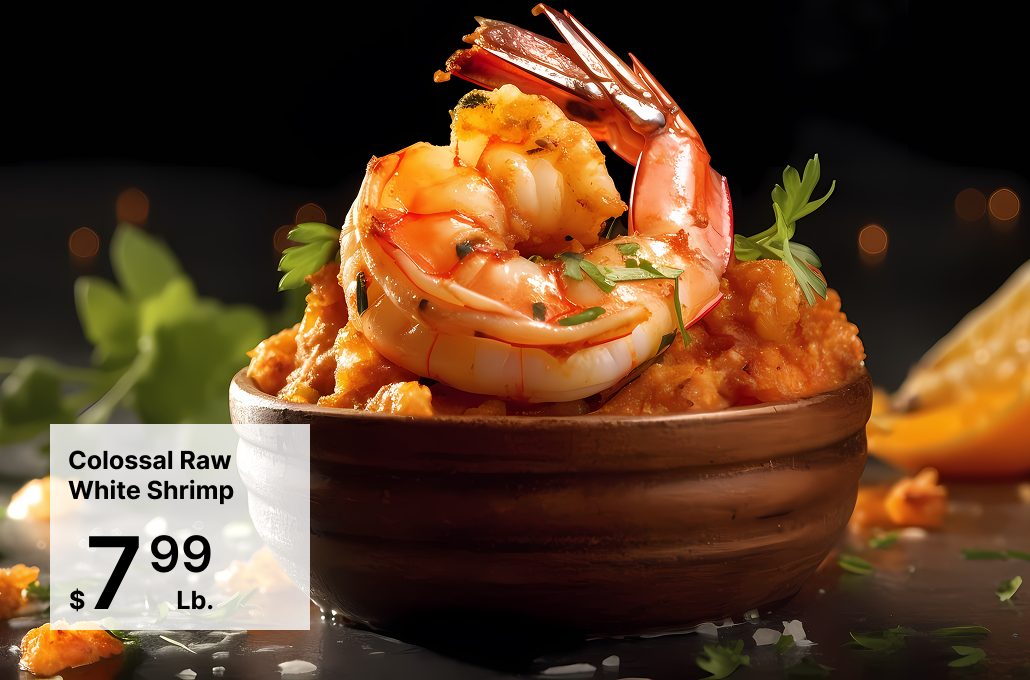 Colossal Raw White Shrimp