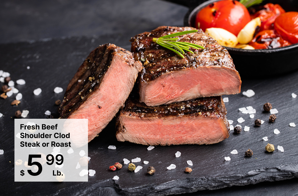 Fresh Beef Shoulder Clod Steak or Roast