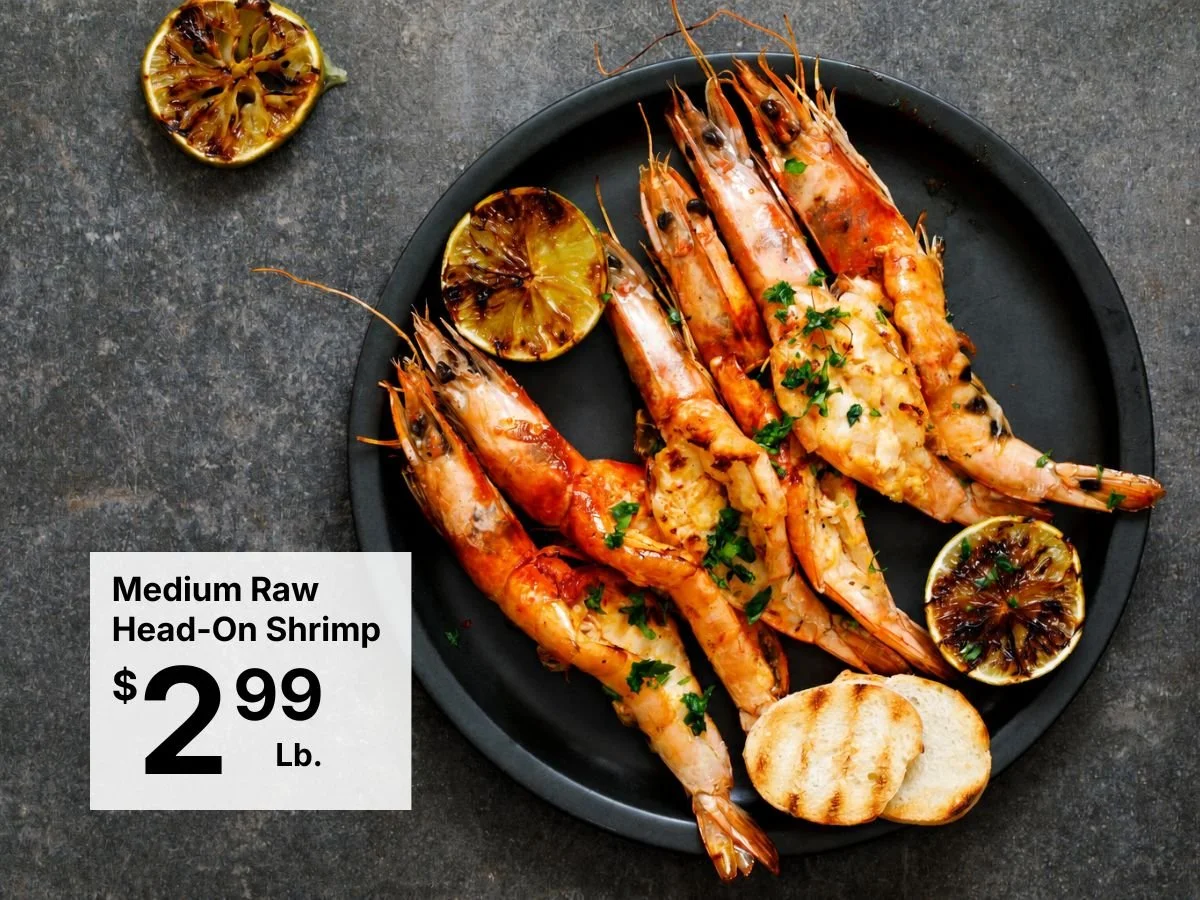 Medium Raw Head-On Shrimp