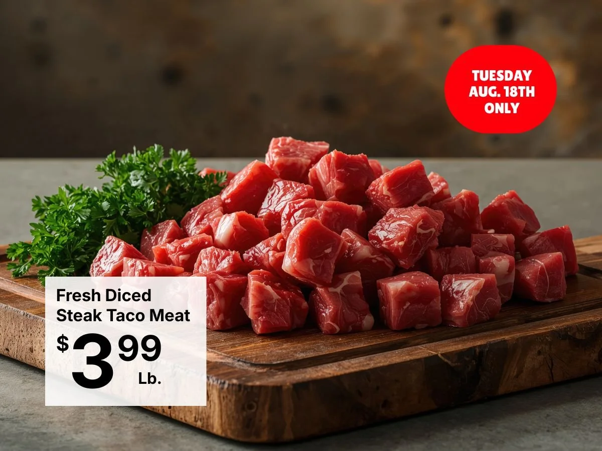 Fresh Diced Steak Taco Meat