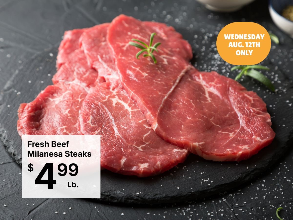 Fresh Beef Milanesa Steaks