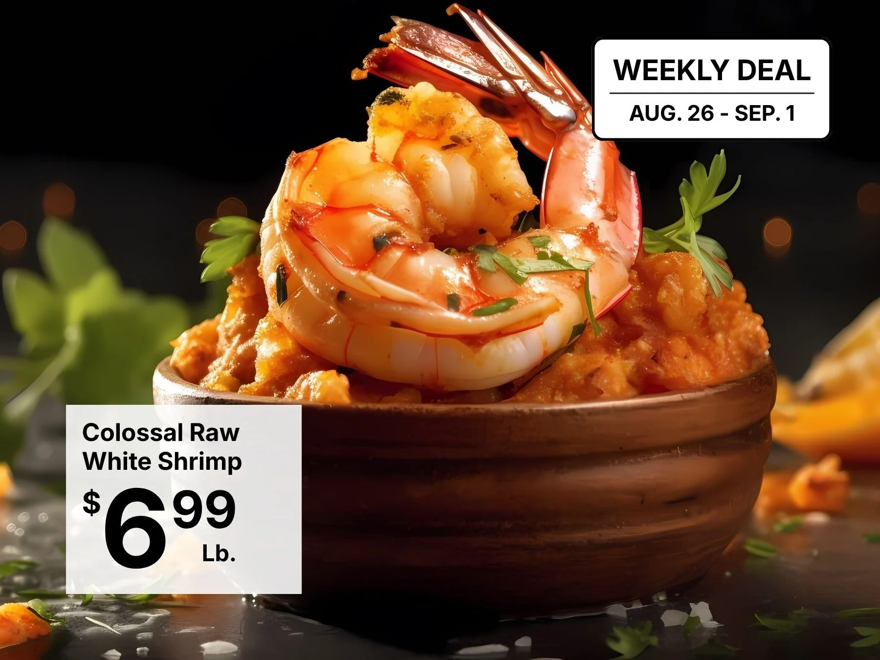 Colossal Raw White Shrimp