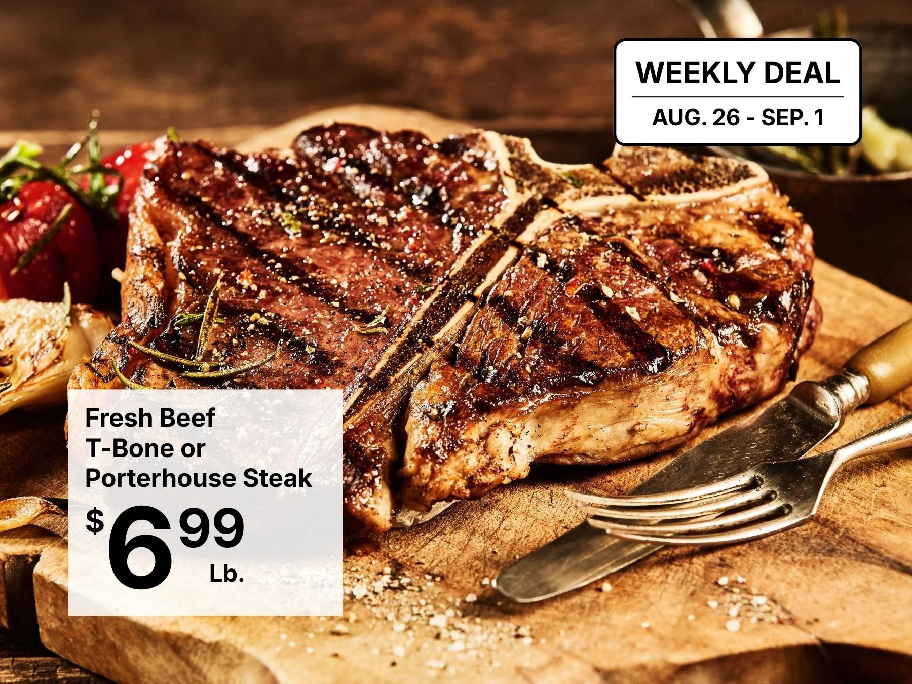 Fresh Beef T-Bone or Porterhouse Steak