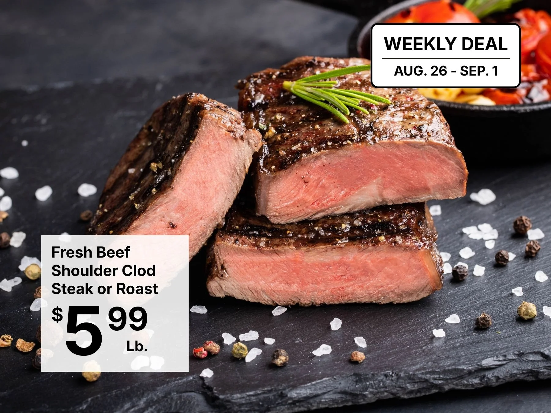 Fresh Beef Shoulder Clod Steak or Roast