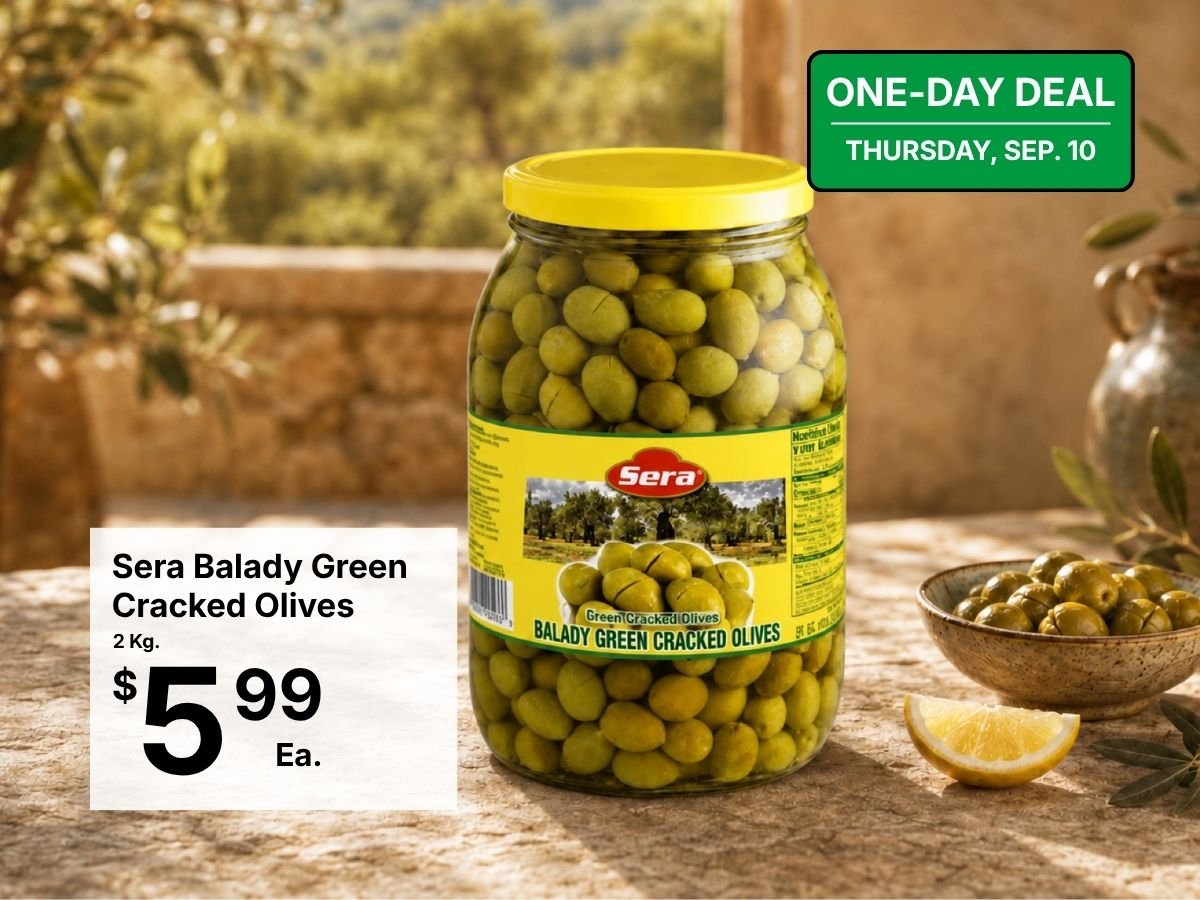 Balady Green Cracked Olives