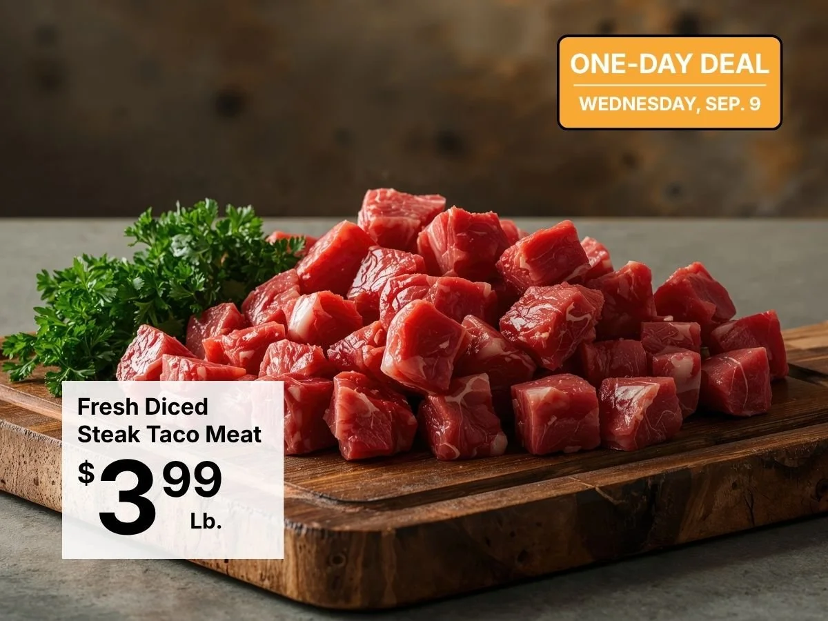 Fresh Diced Steak Taco Meat
