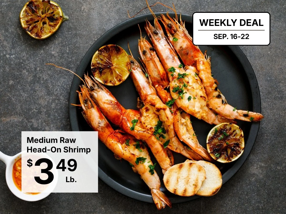 Medium Raw Head-On Shrimp
