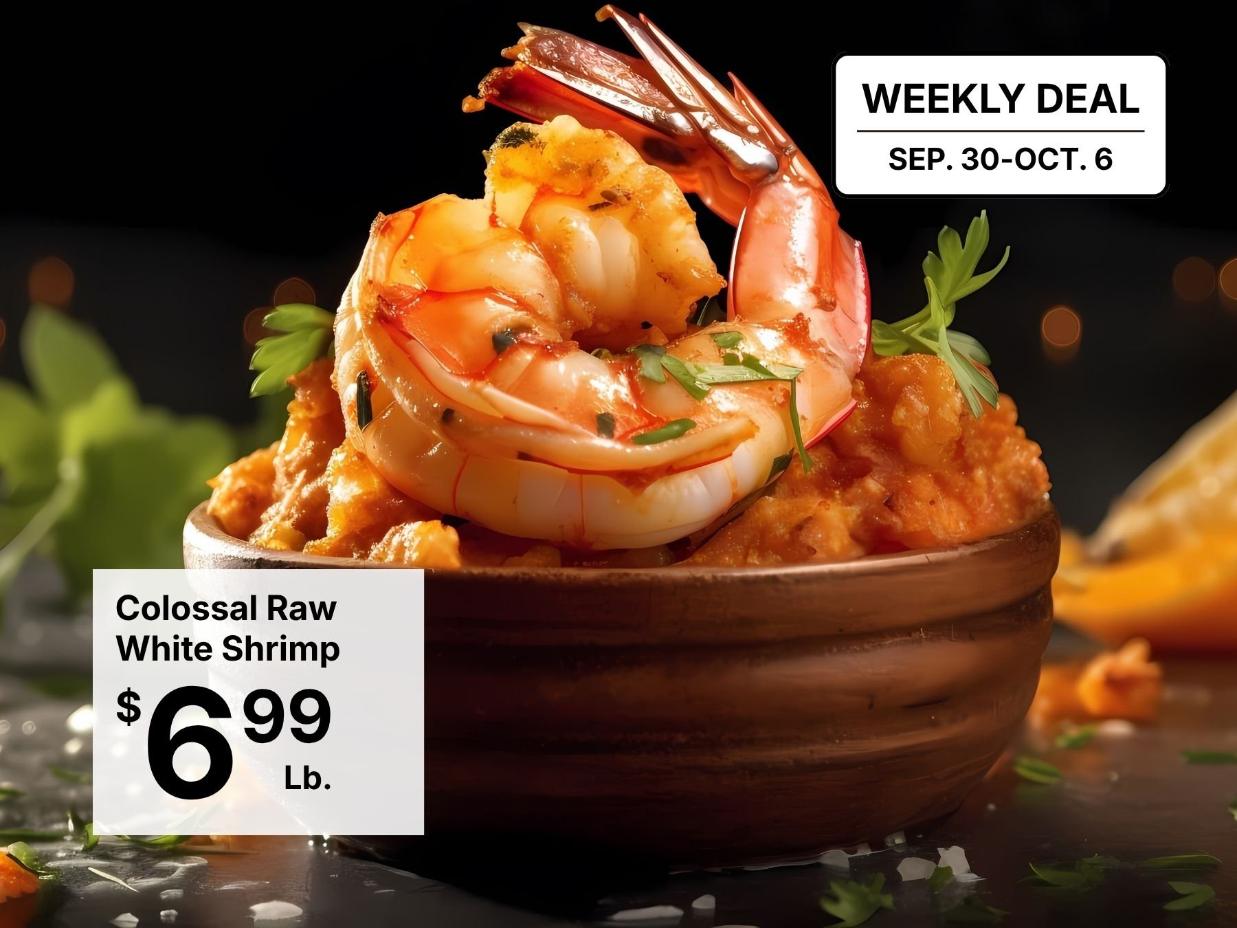 Colossal Raw White Shrimp
