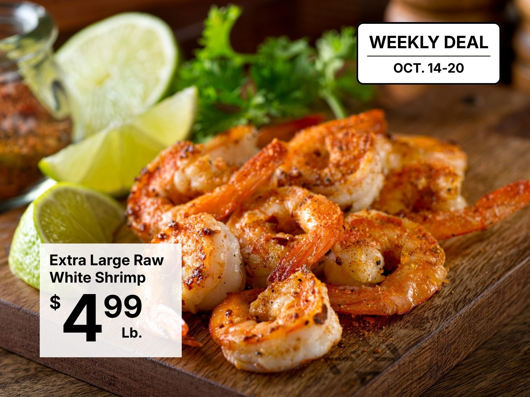 Extra Large Raw White Shrimp