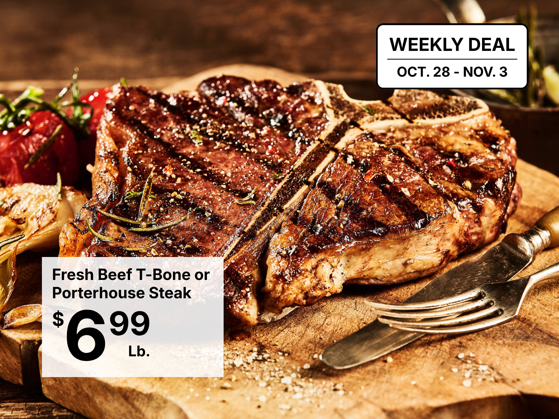 Beef T-Bone or Porterhouse Steak