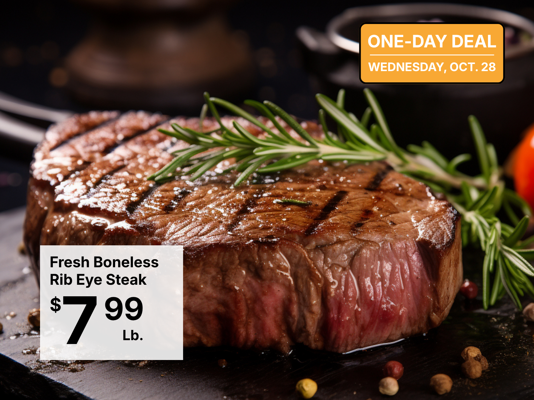 Fresh Boneless Rib Eye Steak