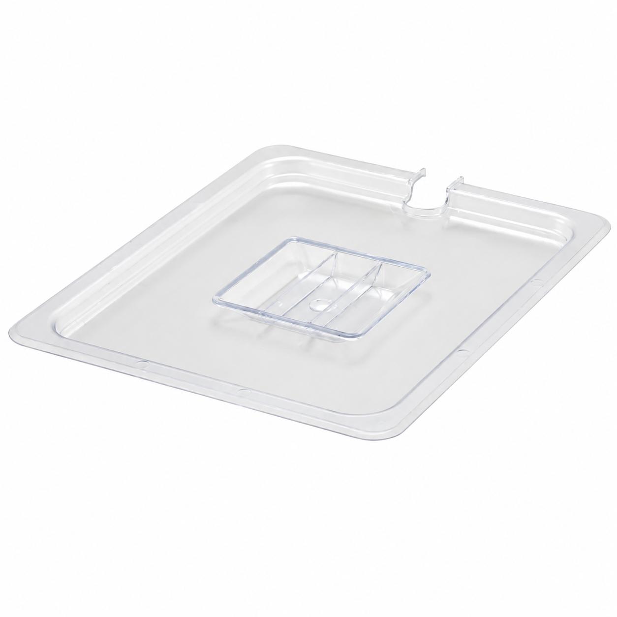 Winco SP7200C - Polycarbonate Food Pan Cover, Slotted - Half (1/2)