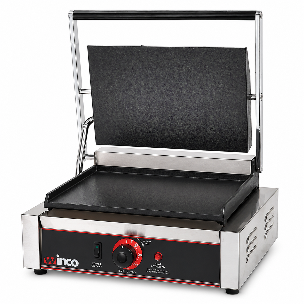 Winco - ESG-1 - Sandwich Grill, Single, 14" Flat Plate, 120V