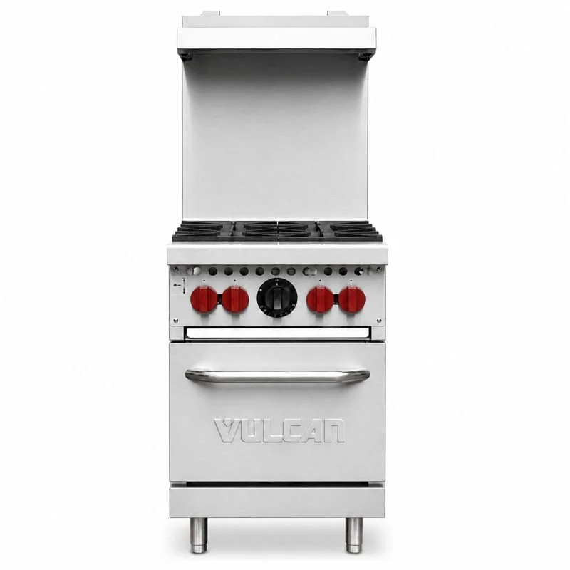 Vulcan Hart Model: SX24-4BP Stainless Steel 24" Gas Range 4-28,000 BTU Burners and Standard Oven