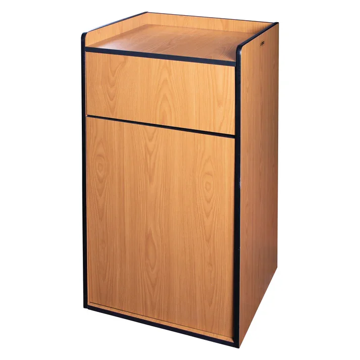 WINCO Wood Waste Receptacle with Tray Return