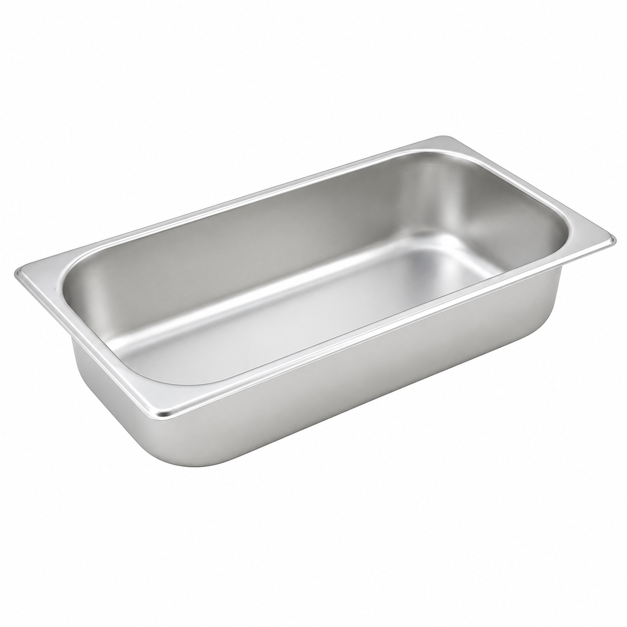 Winco  - Third Size Straight-Sided Steam Pan, 25 Gauge Stainless Steel