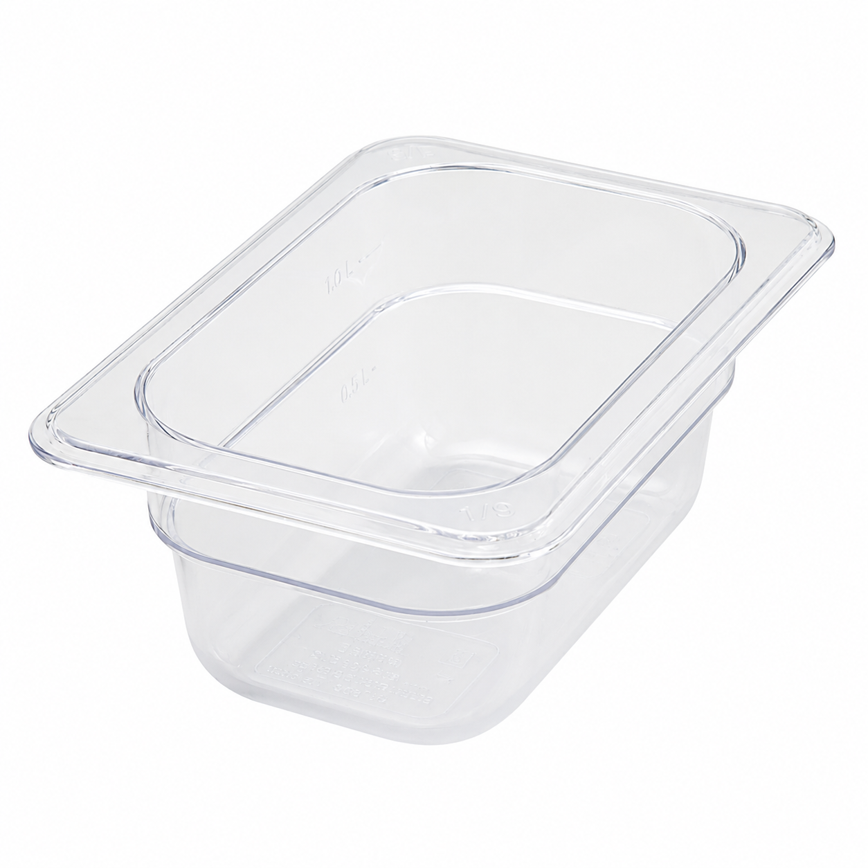 Winco SP7902 - Polycarbonate Food Pan, 1/9 Size - 2-1/2"
