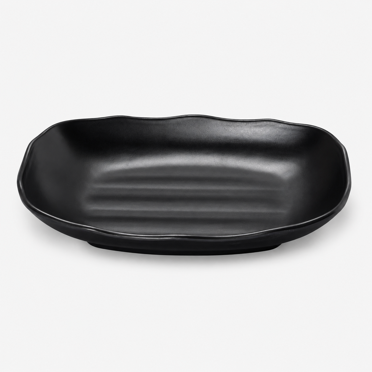 Yanco Melamine - Black Pearl Rectangular Deep Plate