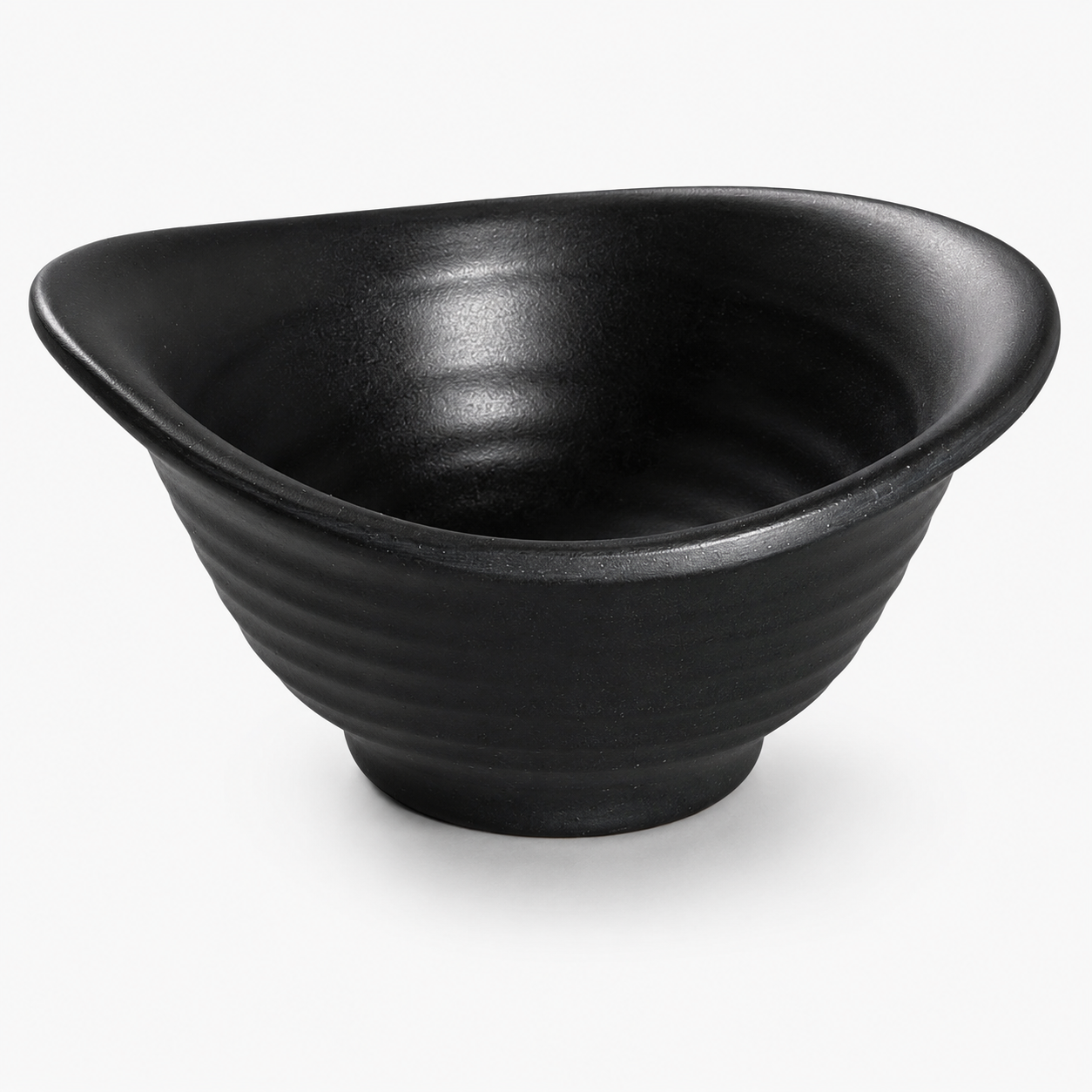 Yanco Melamine - (BP-3204) Black Pearl 4 3/4 X 3 3/4″ Yuanbao Bowl 5 oz