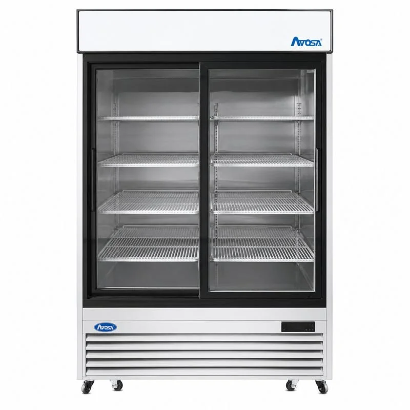 Atosa USA  Refrigerator Merchandiser self-closing sliding glass doors S/S