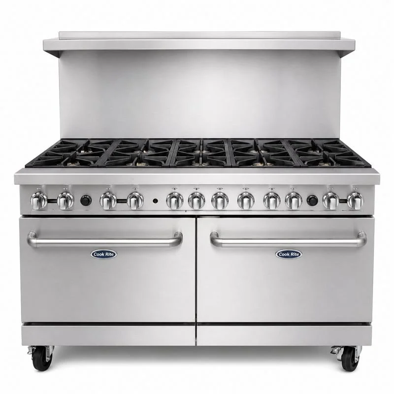Cook Rite USA 60″ Gas Range with Ten (10) Open Burners