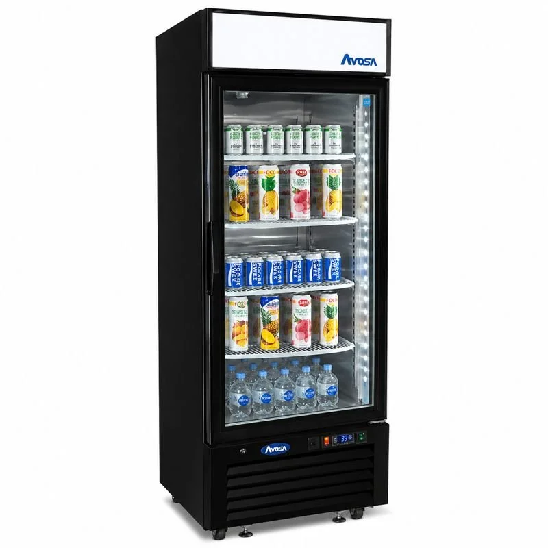 Atosa USA Black Cabinet One (1) Glass Door Merchandiser Cooler