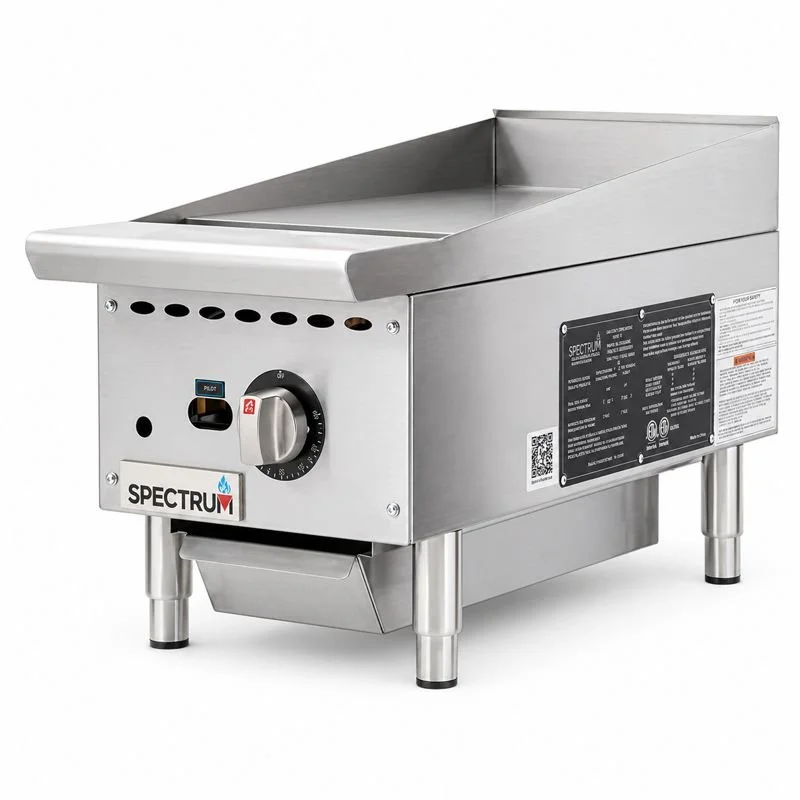 Winco - NGGD-12T - Spectrum 12" Natural Gas Griddle with Thermostatic Controls