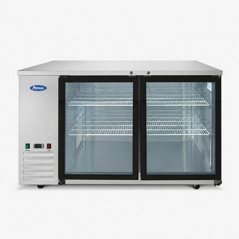 Atosa USA 59″ Shallow Depth Back Bar Cooler with Glass Doors