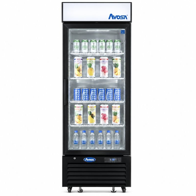 Atosa Usa Black Cabinet One (1) Glass Door Merchandiser Freezer