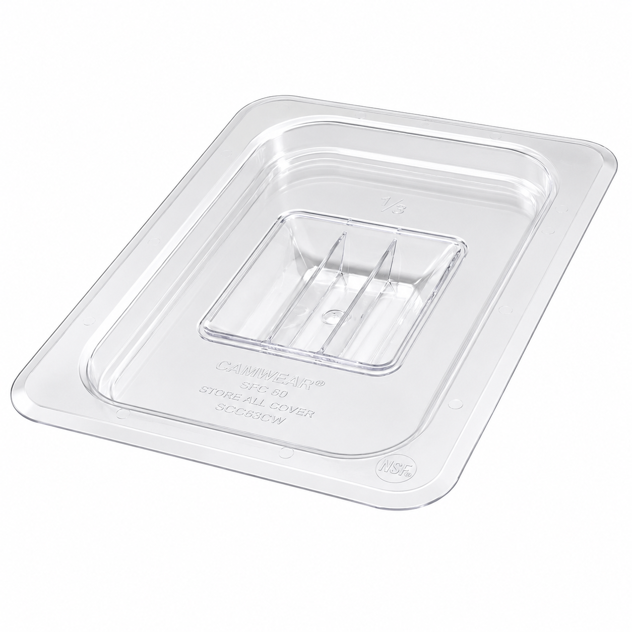 Winco SP7400S - Polycarbonate Food Pan Cover, Solid - Quarter (1/4)