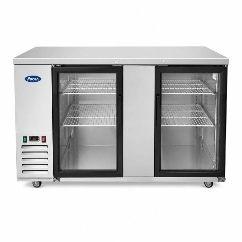 Atosa USA 69″ Shallow Depth Back Bar Cooler with Glass Doors