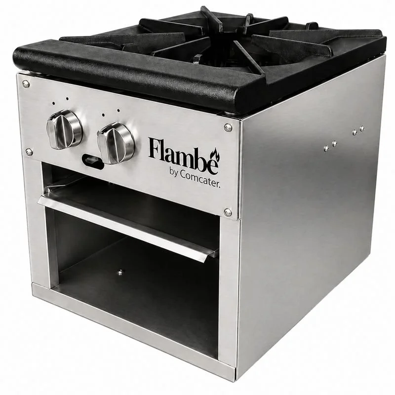 FLAMBE Stainless Steel Stove 2 Burner 90,000 BTU