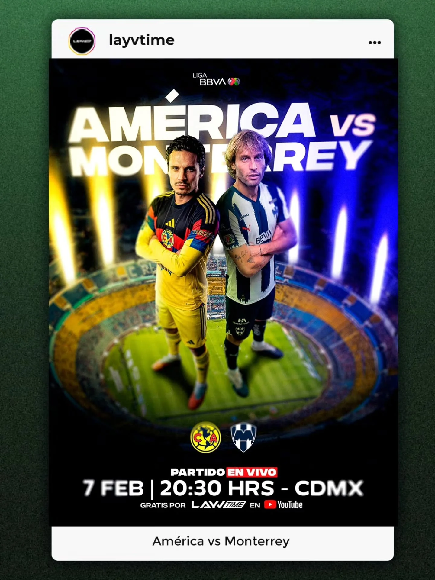 Dise&ntilde;os para el America vs Monterrey

@layvtime x @prismorastudio 

#design #graphicdesign #sportsdesign #ligabbva