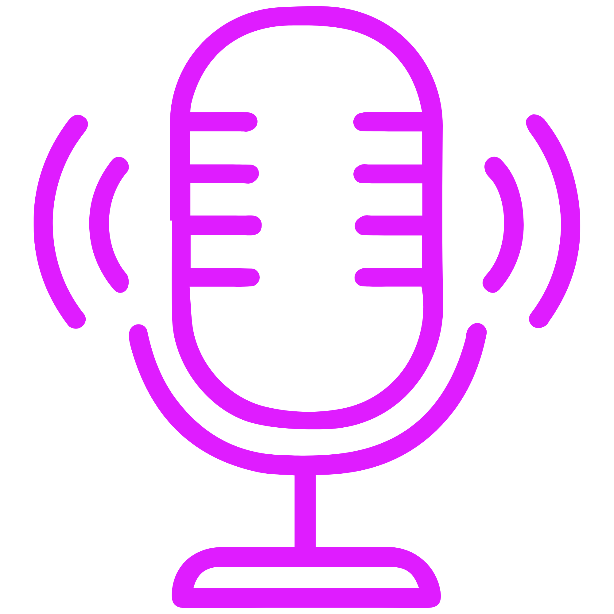 Pink microphone flat icon