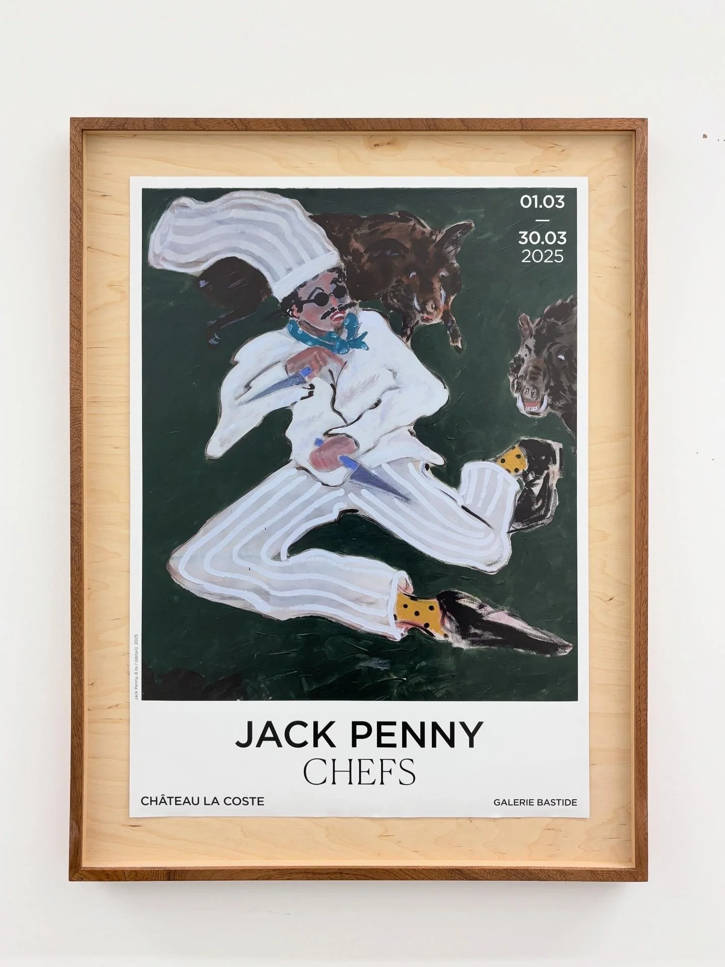 Jack Penny Poster. Sapele frame with a birch ply interior and artglass
